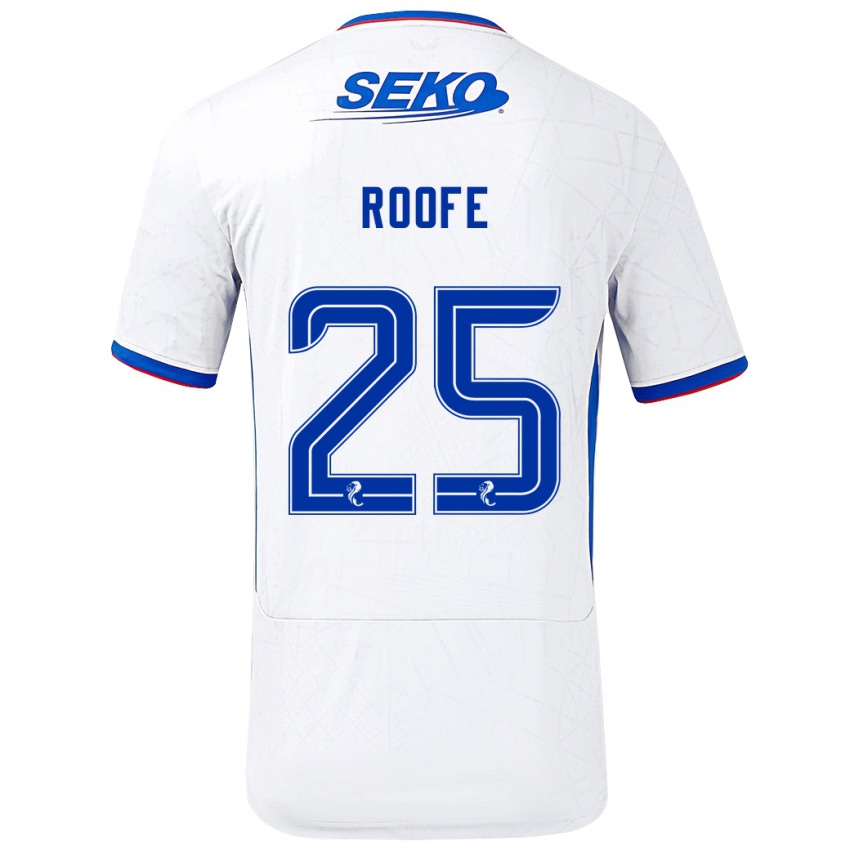 Kinder Kemar Roofe #25 Weiß Blau Auswärtstrikot Trikot 2024/25 T-Shirt