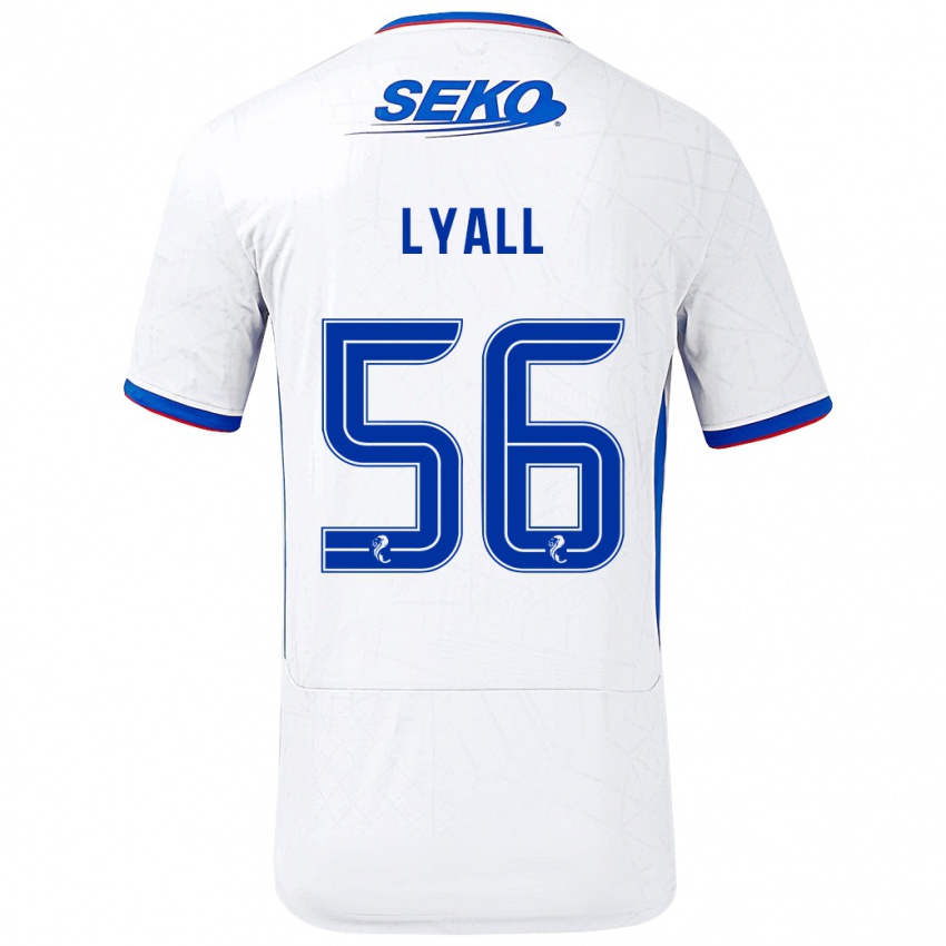 Kinder Arron Lyall #56 Weiß Blau Auswärtstrikot Trikot 2024/25 T-Shirt