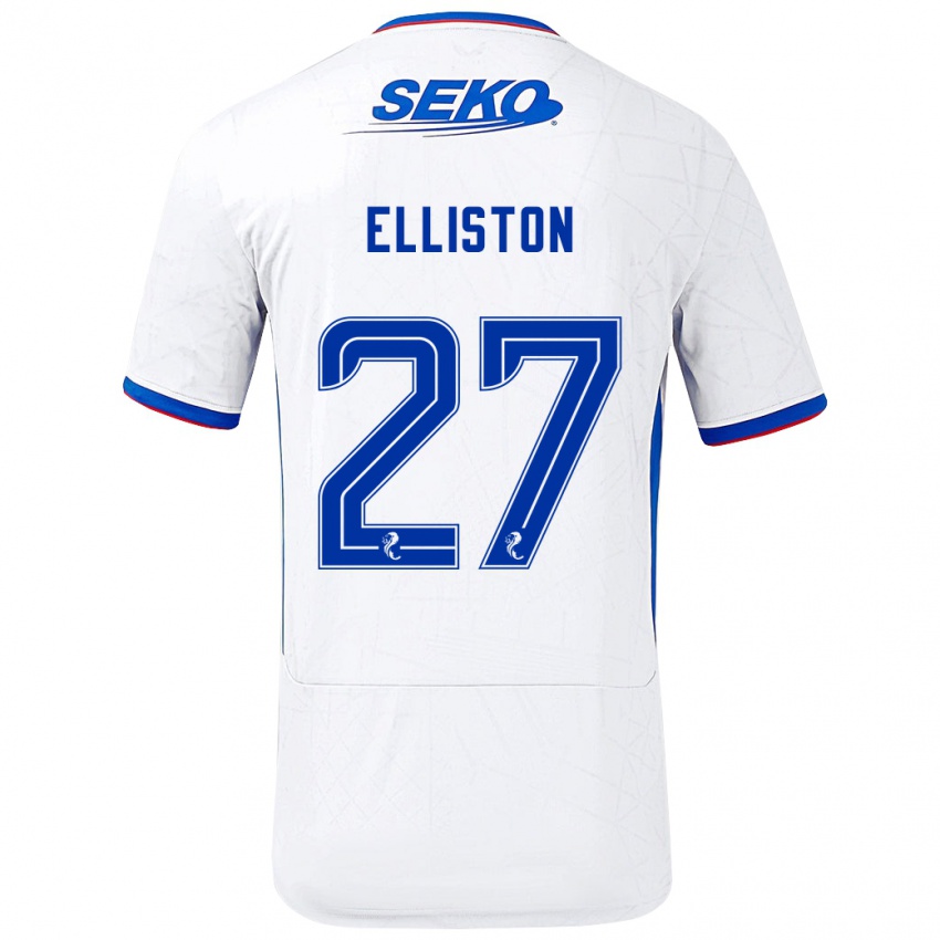 Kinder Maddie Elliston #27 Weiß Blau Auswärtstrikot Trikot 2024/25 T-Shirt