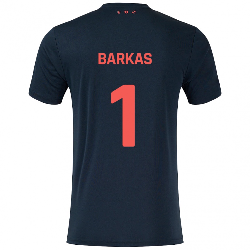 Kinder Vasilios Barkas #1 Schwarz Rot Auswärtstrikot Trikot 2024/25 T-Shirt