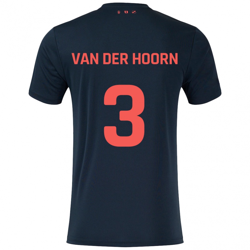 Kinder Mike Van Der Hoorn #3 Schwarz Rot Auswärtstrikot Trikot 2024/25 T-Shirt