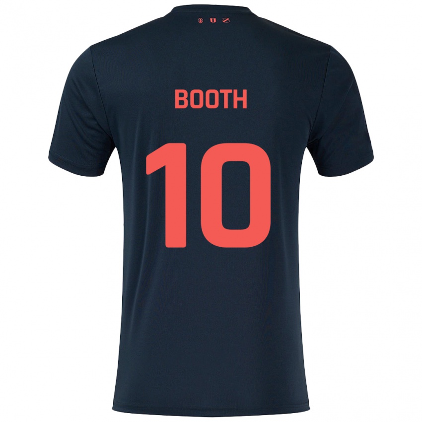 Kinder Taylor Booth #10 Schwarz Rot Auswärtstrikot Trikot 2024/25 T-Shirt