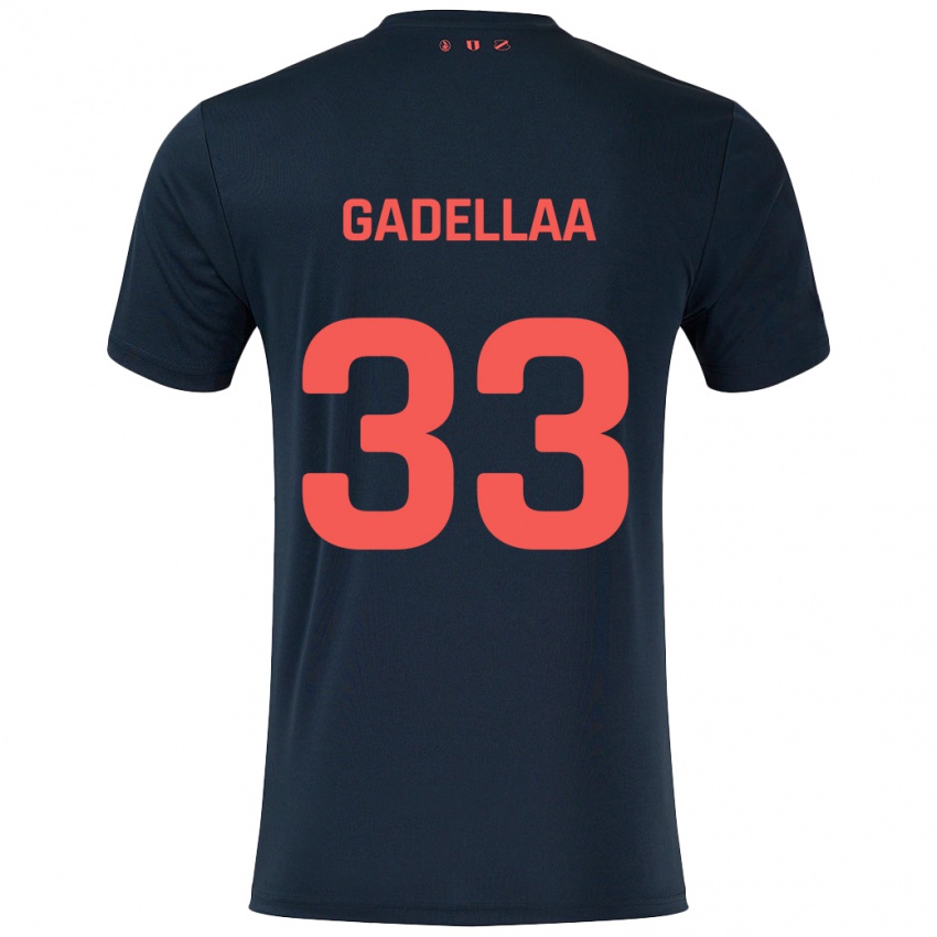 Kinder Kevin Gadellaa #33 Schwarz Rot Auswärtstrikot Trikot 2024/25 T-Shirt