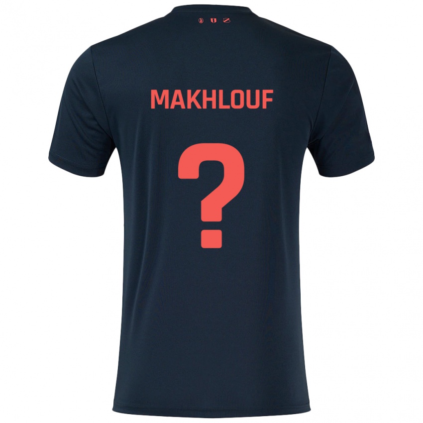 Kinder Yassir Makhlouf #0 Schwarz Rot Auswärtstrikot Trikot 2024/25 T-Shirt