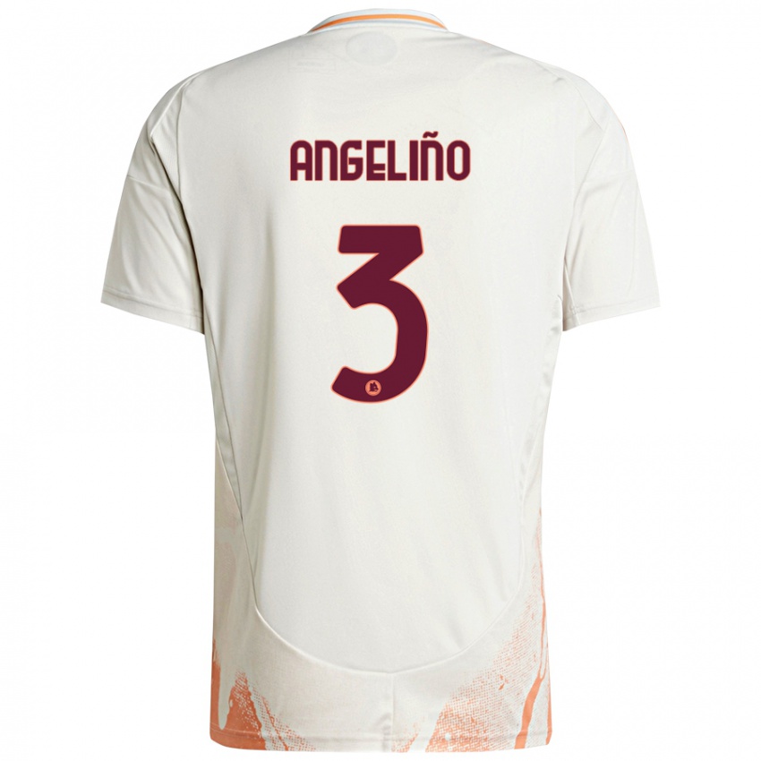 Kinder Angelino #3 Cremeweiß Orange Auswärtstrikot Trikot 2024/25 T-Shirt