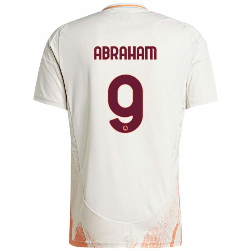 Kinder Tammy Abraham #9 Cremeweiß Orange Auswärtstrikot Trikot 2024/25 T-Shirt