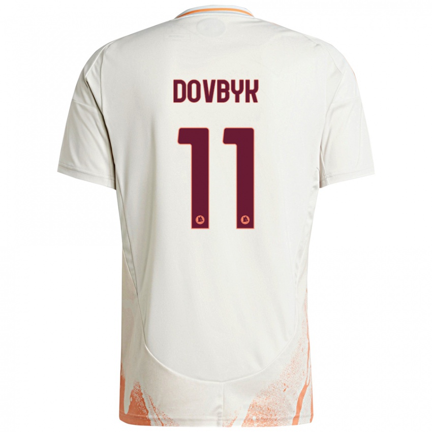 Kinder Artem Dovbyk #11 Cremeweiß Orange Auswärtstrikot Trikot 2024/25 T-Shirt