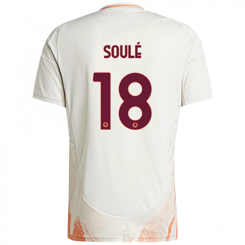 Kinder Matías Soulé #18 Cremeweiß Orange Auswärtstrikot Trikot 2024/25 T-Shirt