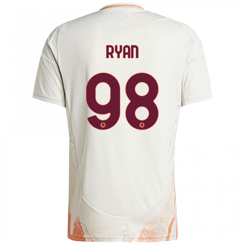 Kinder Mathew Ryan #98 Cremeweiß Orange Auswärtstrikot Trikot 2024/25 T-Shirt