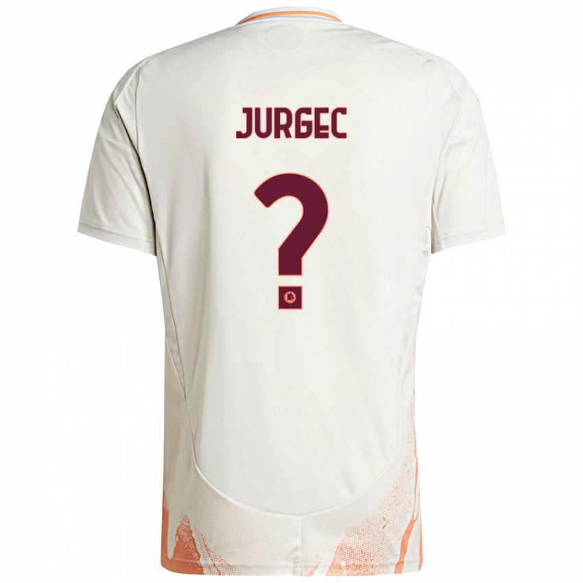 Kinder Jan Jurgec #0 Cremeweiß Orange Auswärtstrikot Trikot 2024/25 T-Shirt