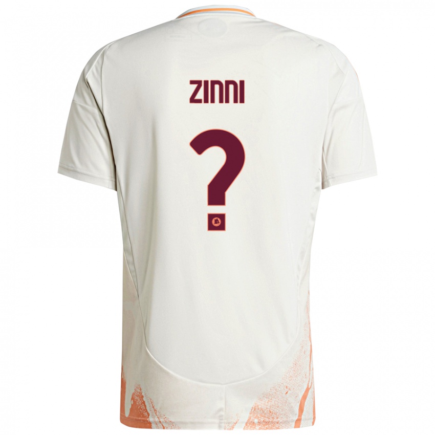 Kinder Raul Zinni #0 Cremeweiß Orange Auswärtstrikot Trikot 2024/25 T-Shirt