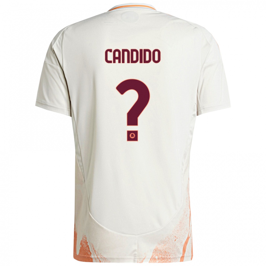 Kinder Gabriele Candido #0 Cremeweiß Orange Auswärtstrikot Trikot 2024/25 T-Shirt