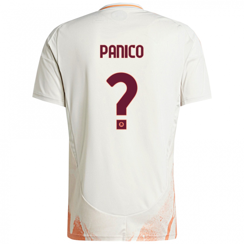 Kinder Francesco Panico #0 Cremeweiß Orange Auswärtstrikot Trikot 2024/25 T-Shirt