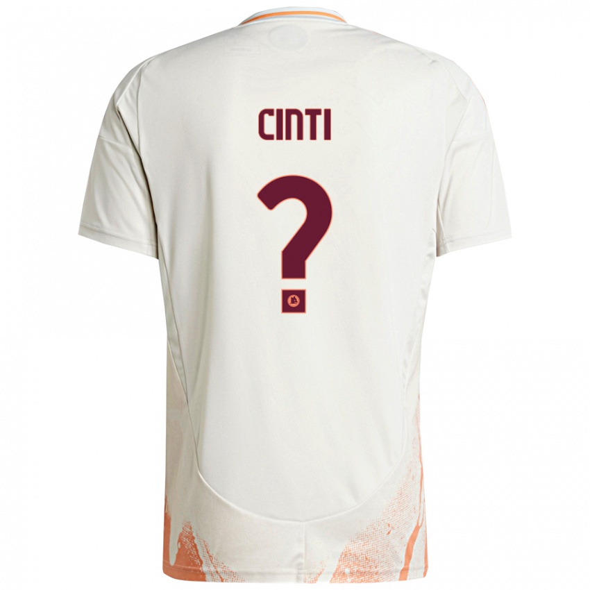 Kinder Valerio Cinti #0 Cremeweiß Orange Auswärtstrikot Trikot 2024/25 T-Shirt