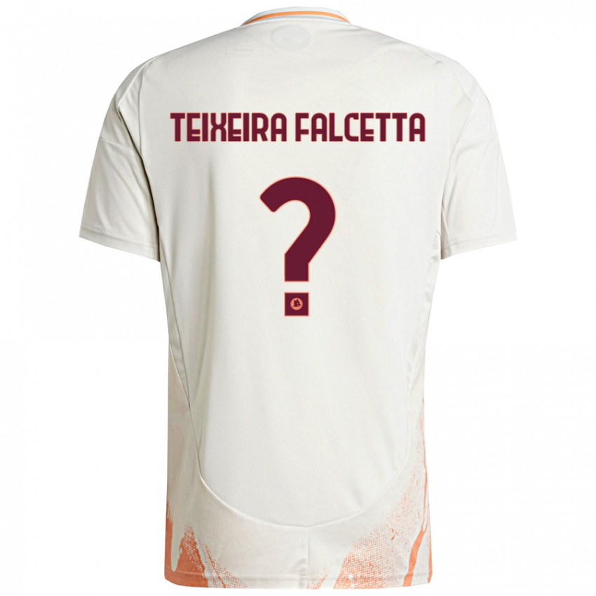 Kinder Pietro Teixeira Falcetta #0 Cremeweiß Orange Auswärtstrikot Trikot 2024/25 T-Shirt