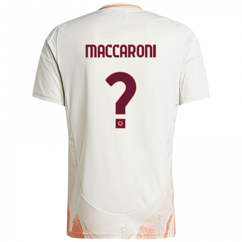 Kinder Valerio Maccaroni #0 Cremeweiß Orange Auswärtstrikot Trikot 2024/25 T-Shirt