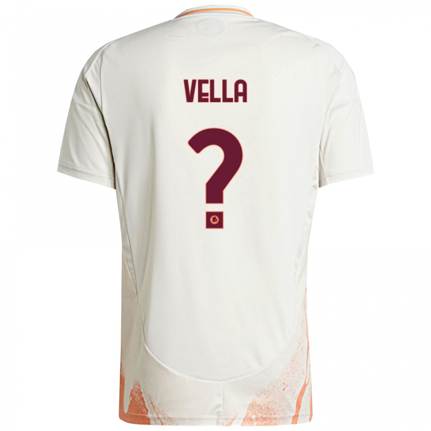 Kinder Tancredi Vella #0 Cremeweiß Orange Auswärtstrikot Trikot 2024/25 T-Shirt