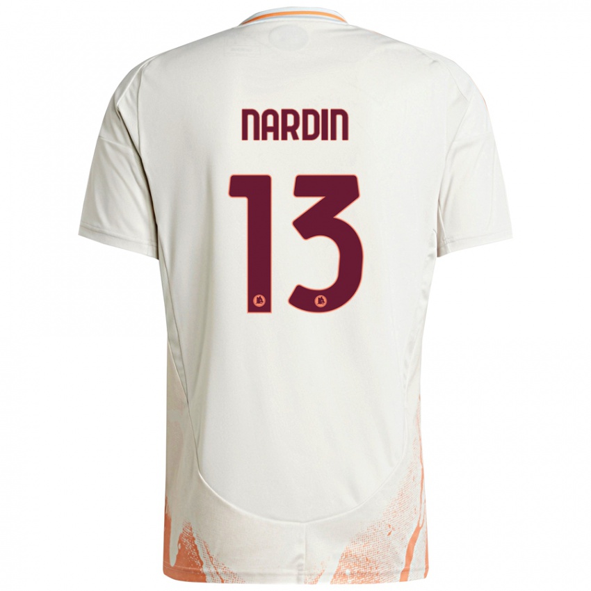 Kinder Federico Nardin #13 Cremeweiß Orange Auswärtstrikot Trikot 2024/25 T-Shirt