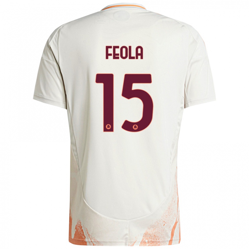 Kinder William Feola #15 Cremeweiß Orange Auswärtstrikot Trikot 2024/25 T-Shirt