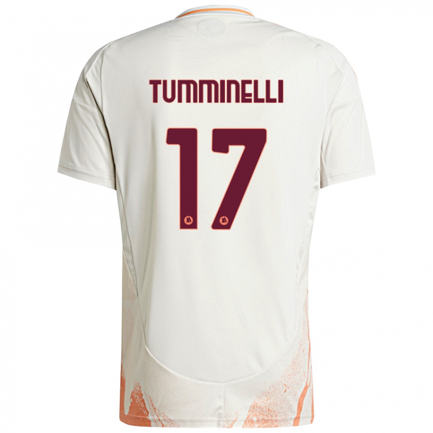 Kinder Gianmarco Tumminelli #17 Cremeweiß Orange Auswärtstrikot Trikot 2024/25 T-Shirt