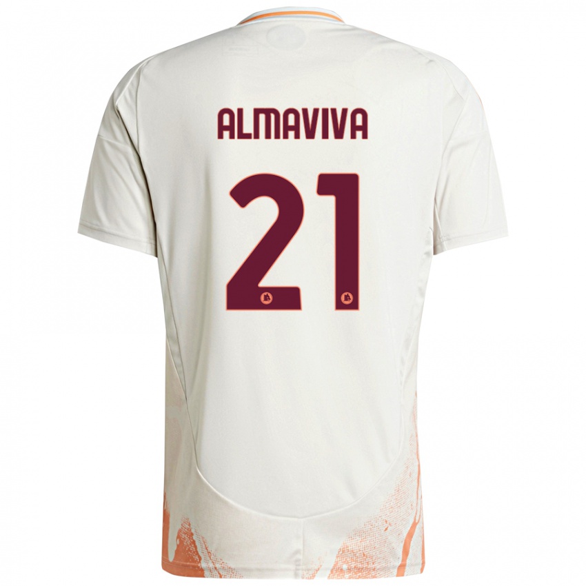 Kinder Mattia Almaviva #21 Cremeweiß Orange Auswärtstrikot Trikot 2024/25 T-Shirt