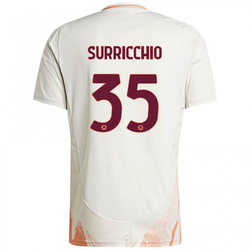 Kinder Jacopo Surricchio #35 Cremeweiß Orange Auswärtstrikot Trikot 2024/25 T-Shirt