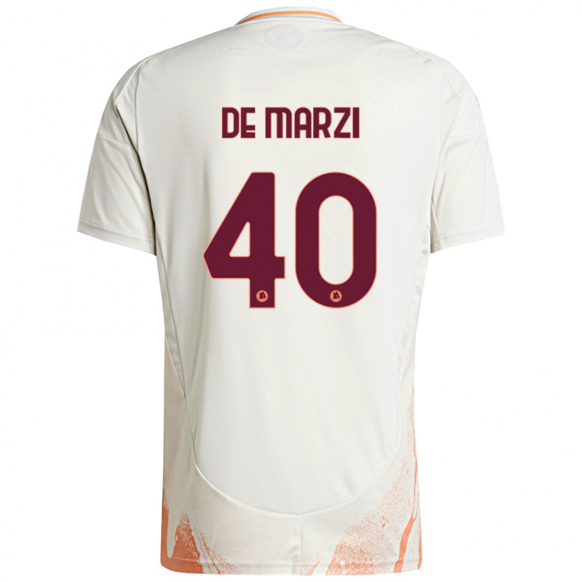 Kinder Giorgio De Marzi #40 Cremeweiß Orange Auswärtstrikot Trikot 2024/25 T-Shirt