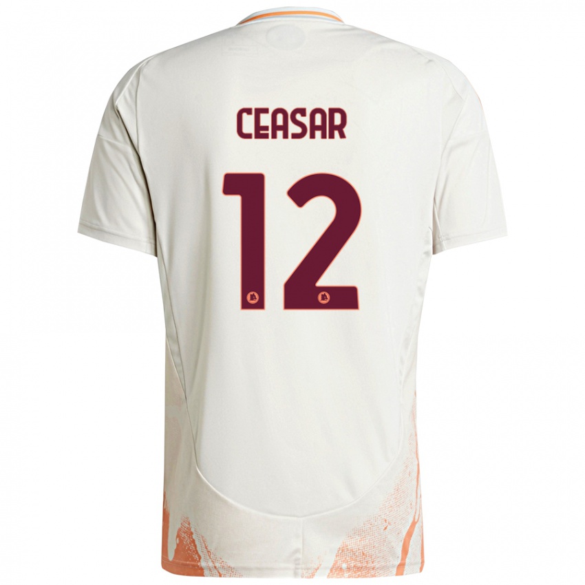 Kinder Camelia Ceasar #12 Cremeweiß Orange Auswärtstrikot Trikot 2024/25 T-Shirt