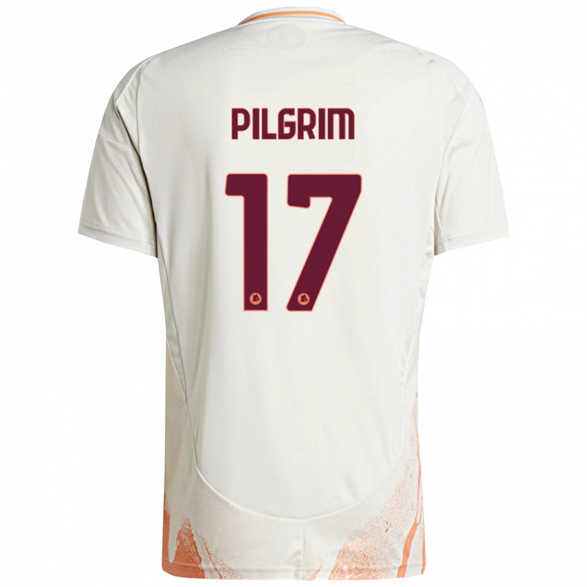 Kinder Alayah Pilgrim #17 Cremeweiß Orange Auswärtstrikot Trikot 2024/25 T-Shirt