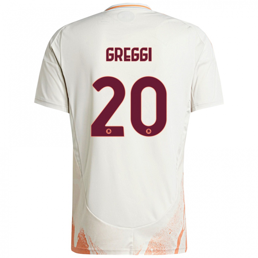 Kinder Giada Greggi #20 Cremeweiß Orange Auswärtstrikot Trikot 2024/25 T-Shirt