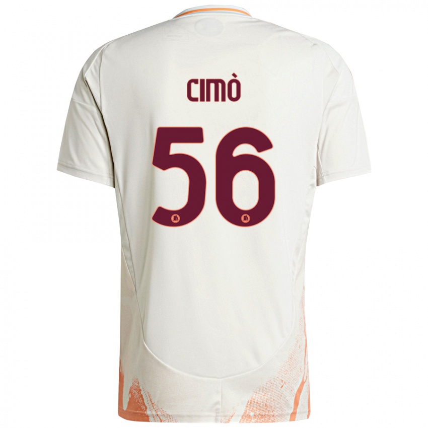 Kinder Giada Cimò #56 Cremeweiß Orange Auswärtstrikot Trikot 2024/25 T-Shirt