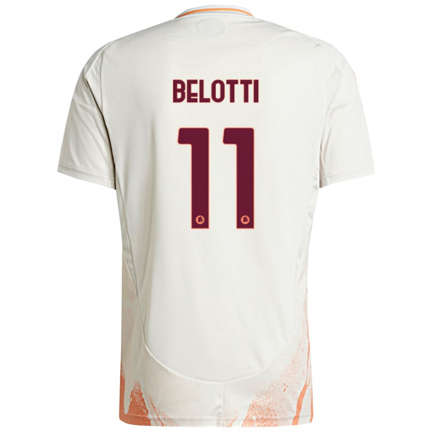 Kinder Andrea Belotti #11 Cremeweiß Orange Auswärtstrikot Trikot 2024/25 T-Shirt