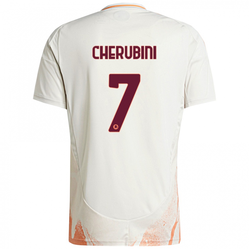 Kinder Luigi Cherubini #7 Cremeweiß Orange Auswärtstrikot Trikot 2024/25 T-Shirt