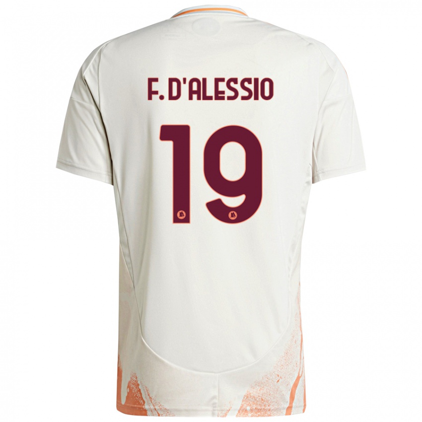 Kinder Francesco D'alessio #19 Cremeweiß Orange Auswärtstrikot Trikot 2024/25 T-Shirt