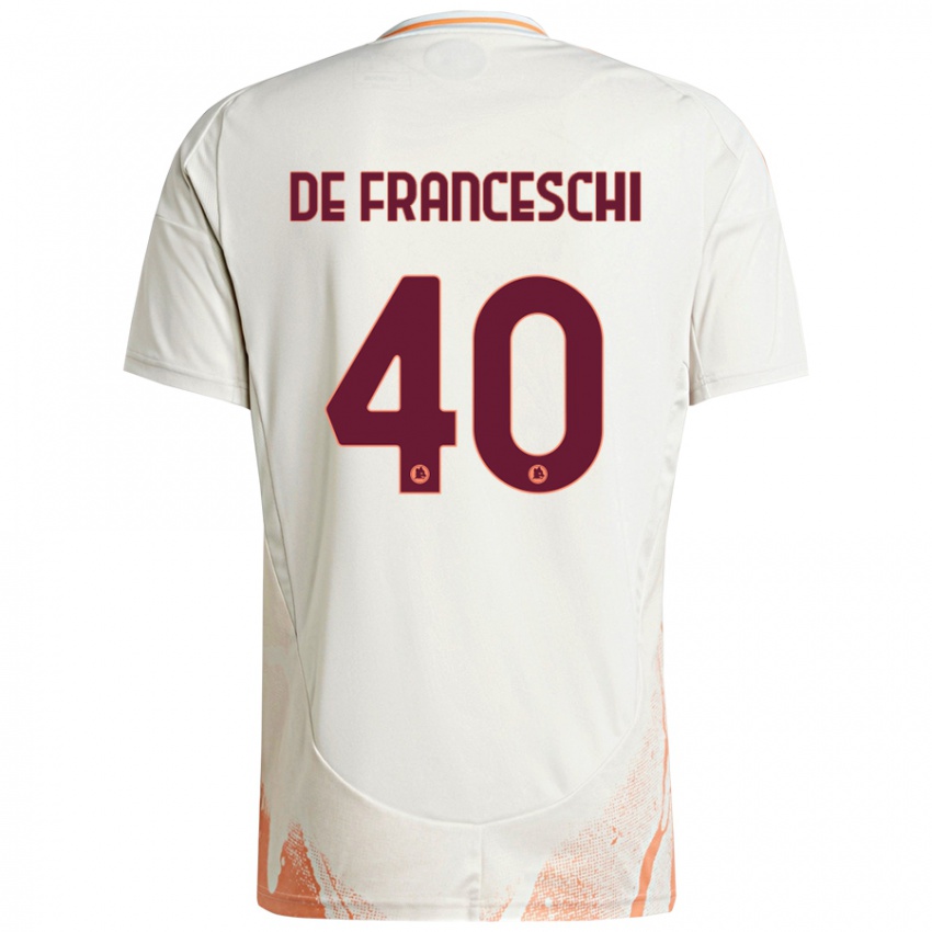 Kinder Leonardo De Franceschi #40 Cremeweiß Orange Auswärtstrikot Trikot 2024/25 T-Shirt