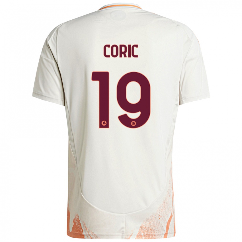 Kinder Ante Coric #19 Cremeweiß Orange Auswärtstrikot Trikot 2024/25 T-Shirt