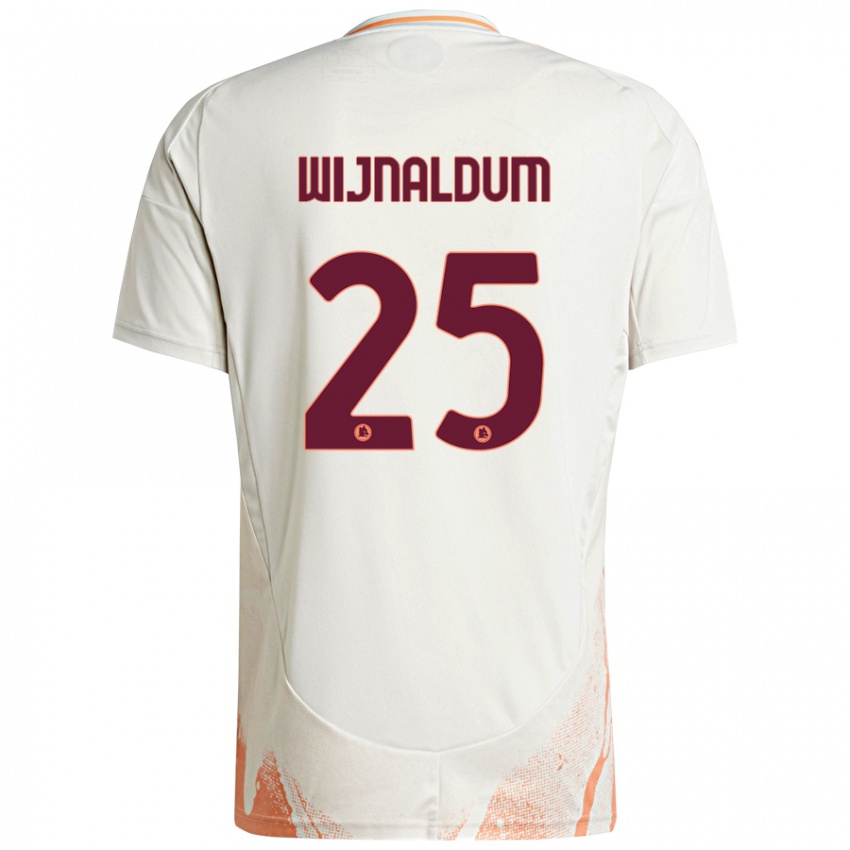 Kinder Georginio Wijnaldum #25 Cremeweiß Orange Auswärtstrikot Trikot 2024/25 T-Shirt