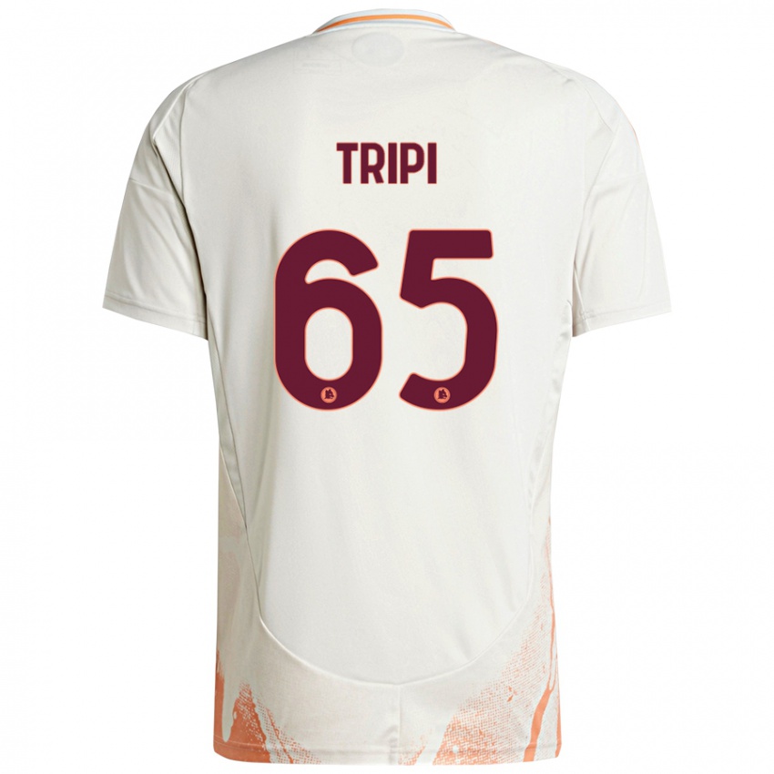 Kinder Filippo Tripi #65 Cremeweiß Orange Auswärtstrikot Trikot 2024/25 T-Shirt