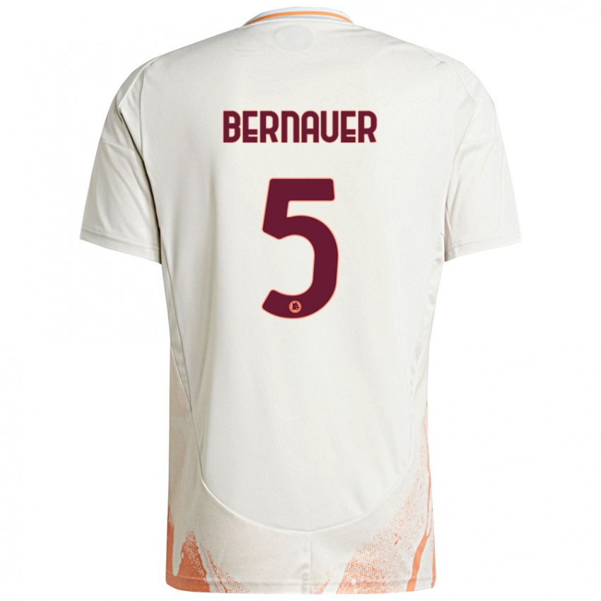 Kinder Vanessa Bernauer #5 Cremeweiß Orange Auswärtstrikot Trikot 2024/25 T-Shirt