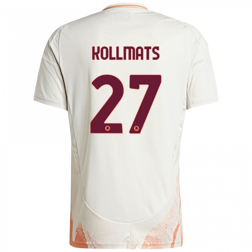 Kinder Beata Kollmats #27 Cremeweiß Orange Auswärtstrikot Trikot 2024/25 T-Shirt