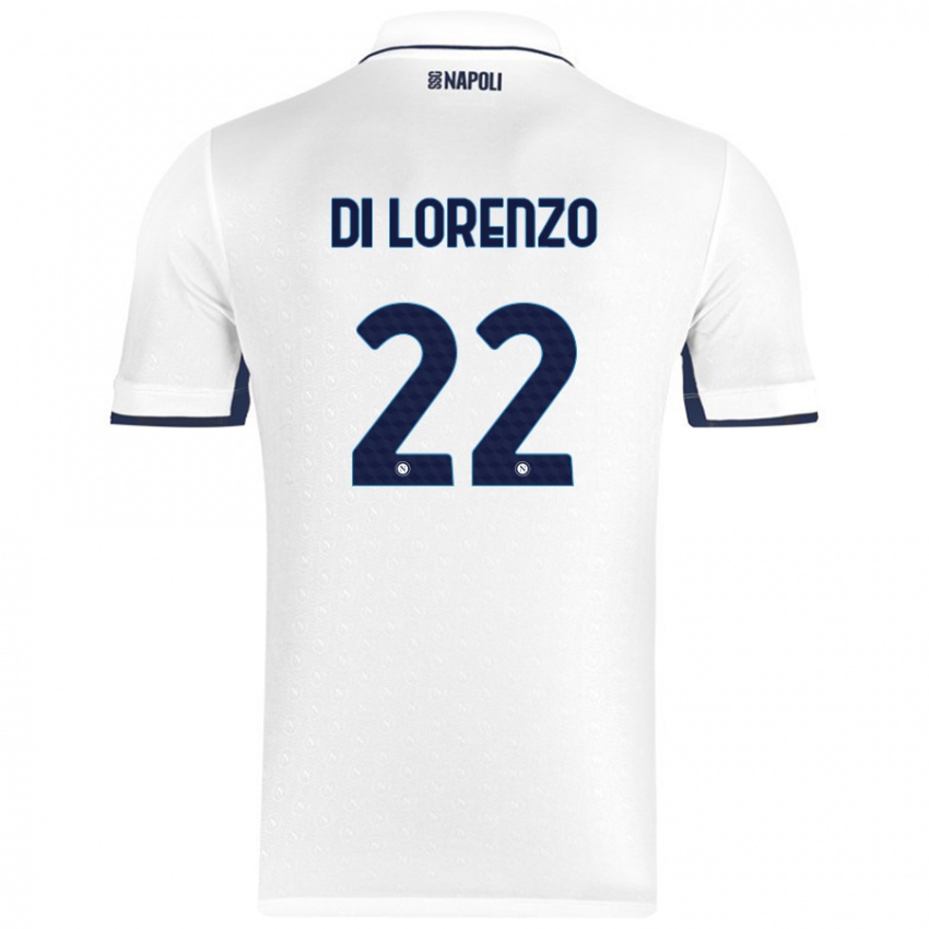 Kinder Giovanni Di Lorenzo #22 Weiß Königsblau Auswärtstrikot Trikot 2024/25 T-Shirt