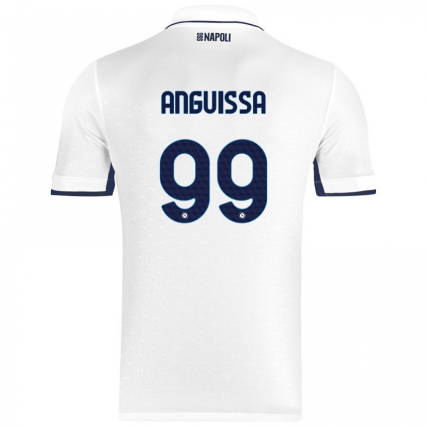 Kinder Andre Zambo Anguissa #99 Weiß Königsblau Auswärtstrikot Trikot 2024/25 T-Shirt