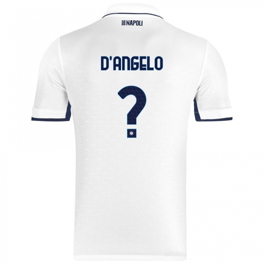 Kinder Giuseppe D'angelo #0 Weiß Königsblau Auswärtstrikot Trikot 2024/25 T-Shirt