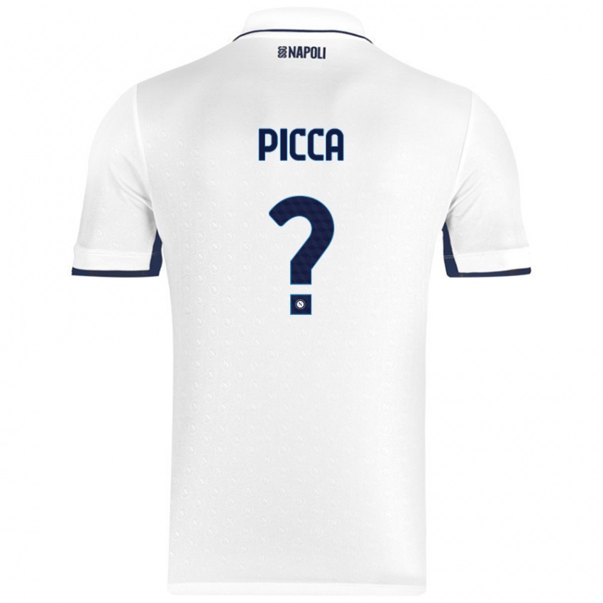 Kinder Luigi Picca #0 Weiß Königsblau Auswärtstrikot Trikot 2024/25 T-Shirt