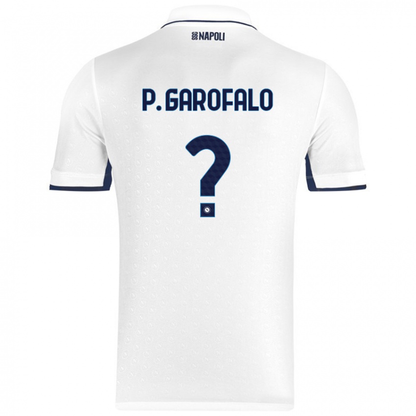 Kinder Pasquale Garofalo #0 Weiß Königsblau Auswärtstrikot Trikot 2024/25 T-Shirt