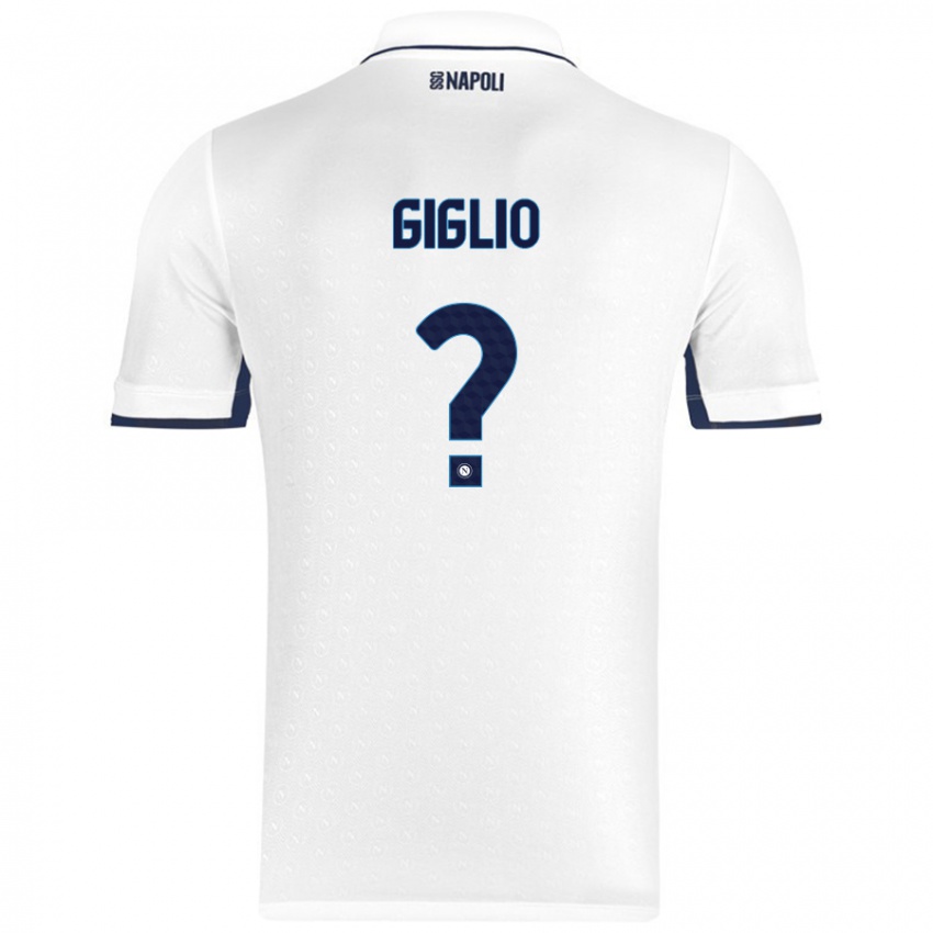 Kinder Angelo Giglio #0 Weiß Königsblau Auswärtstrikot Trikot 2024/25 T-Shirt