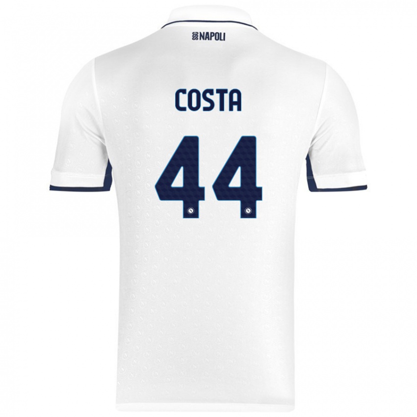 Kinder Filippo Costa #44 Weiß Königsblau Auswärtstrikot Trikot 2024/25 T-Shirt