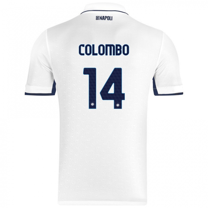 Kinder Sofia Colombo #14 Weiß Königsblau Auswärtstrikot Trikot 2024/25 T-Shirt