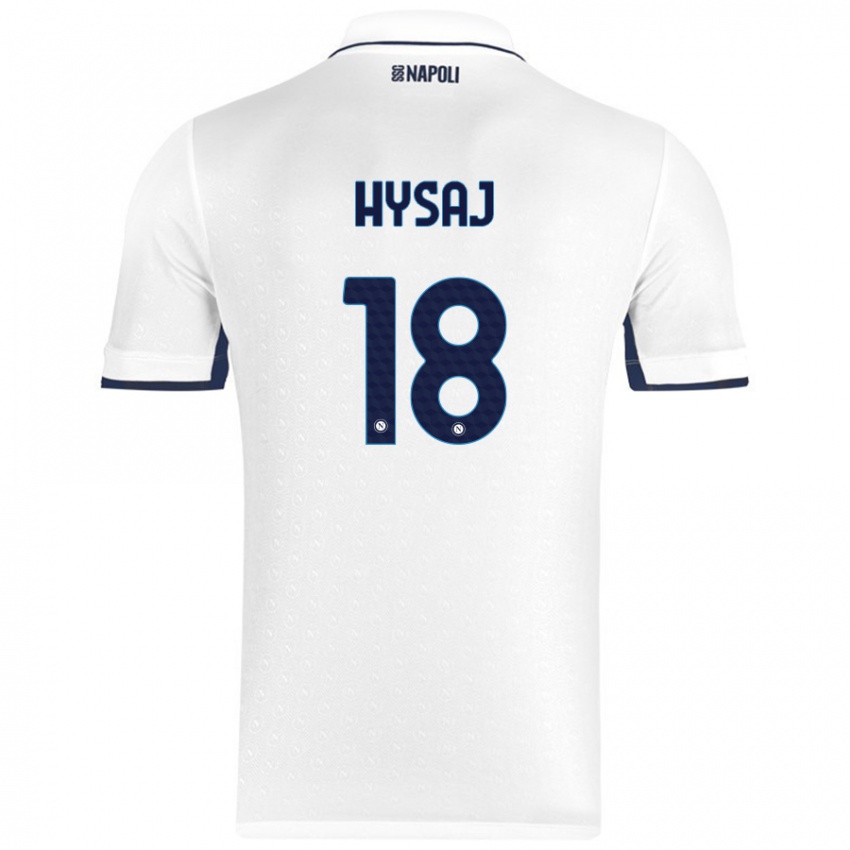 Kinder Daniel Hysaj #18 Weiß Königsblau Auswärtstrikot Trikot 2024/25 T-Shirt