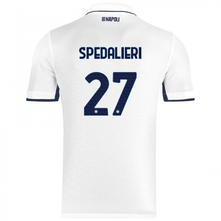 Kinder Johnatan Andrea Spedalieri #27 Weiß Königsblau Auswärtstrikot Trikot 2024/25 T-Shirt